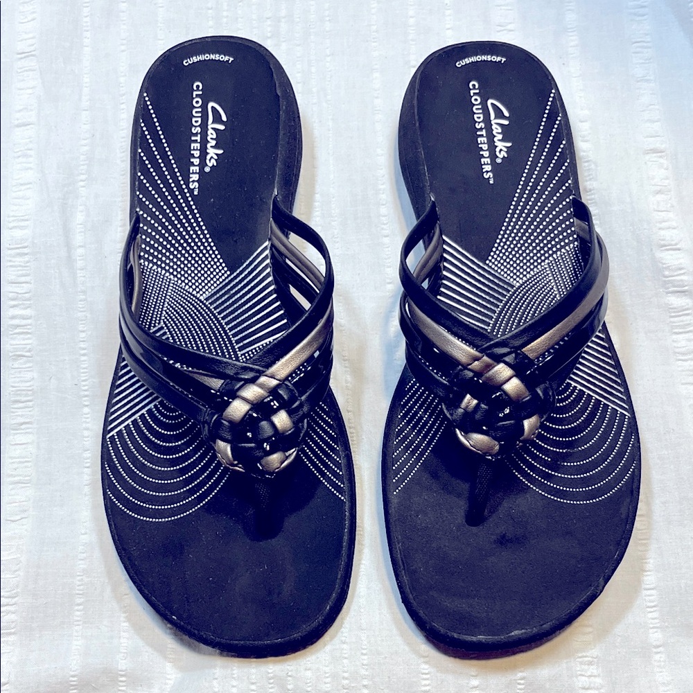 Clarks Cloudsteppers Breeze Coral Thong Flip Flop Style Sandals Women’s 10